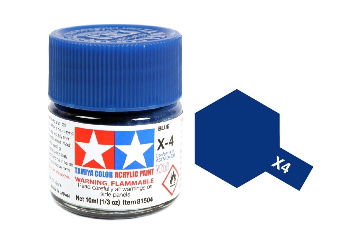 ACRYLIC MINI X4 BLUE SƠN MÔ HÌNH MÀU XANH DƯƠNG 10ML TAMIYA 81504