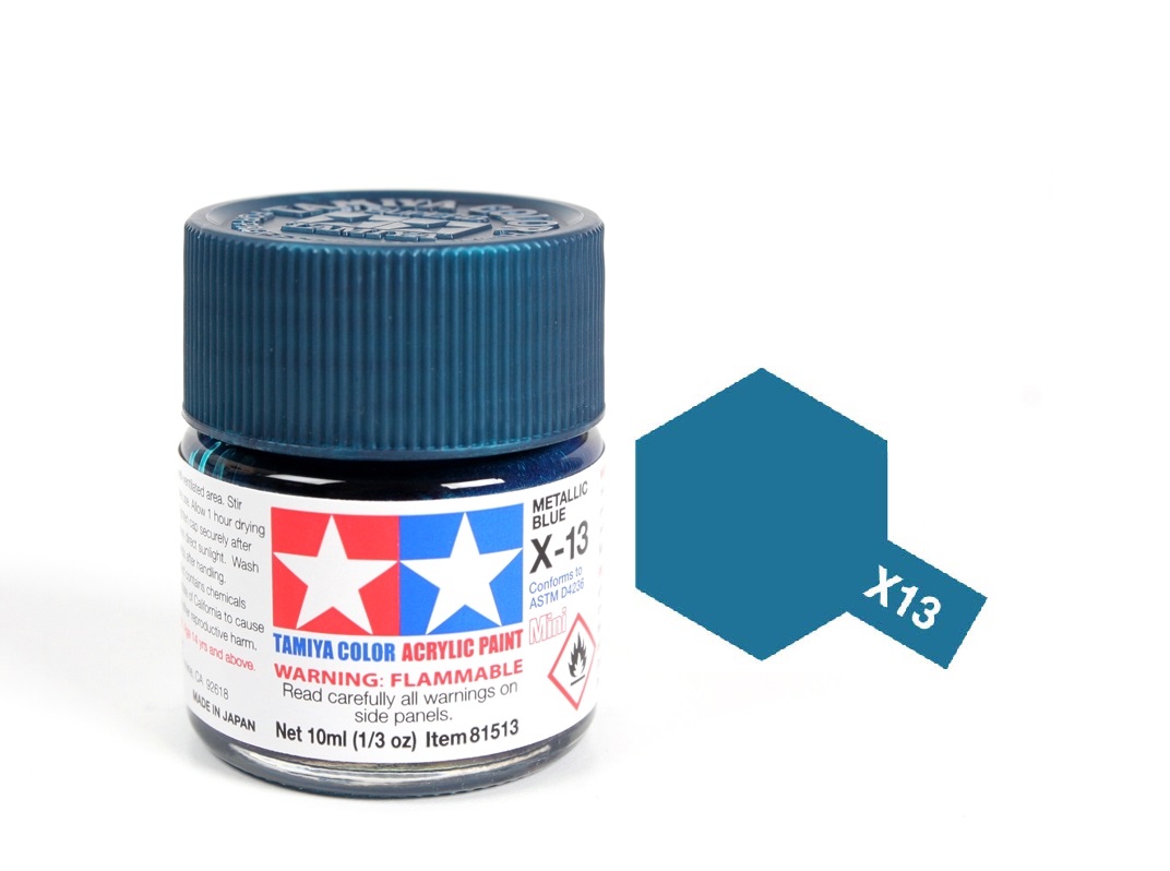 ACRYLIC MINI X13 METALLIC BLUE SƠN MÔ HÌNH MÀU XANH KIM LOẠI 10ML TAMIYA 81513