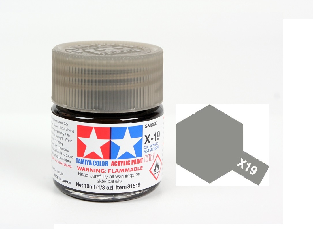 ACRYLIC MINI X19 SMOKE SƠN MÔ HÌNH MÀU KHÓI 10ML TAMIYA 81519