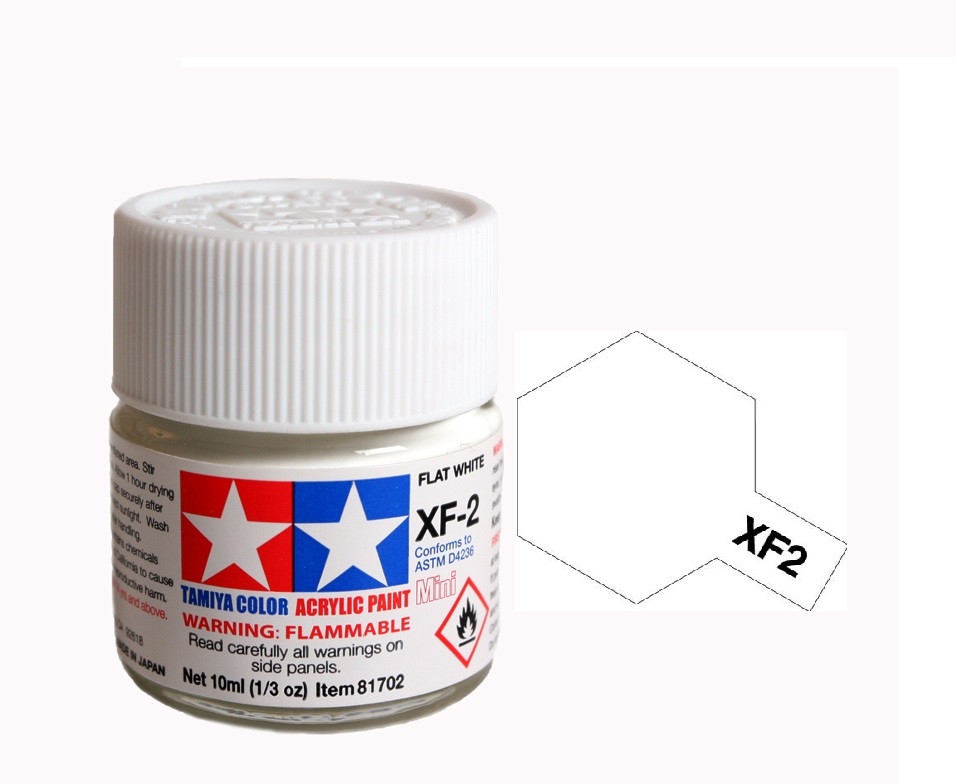 ACRYLIC MINI XF2 FLAT WHITE SƠN MÔ HÌNH MÀUTRẮNG MỜ 10ML TAMIYA 81702