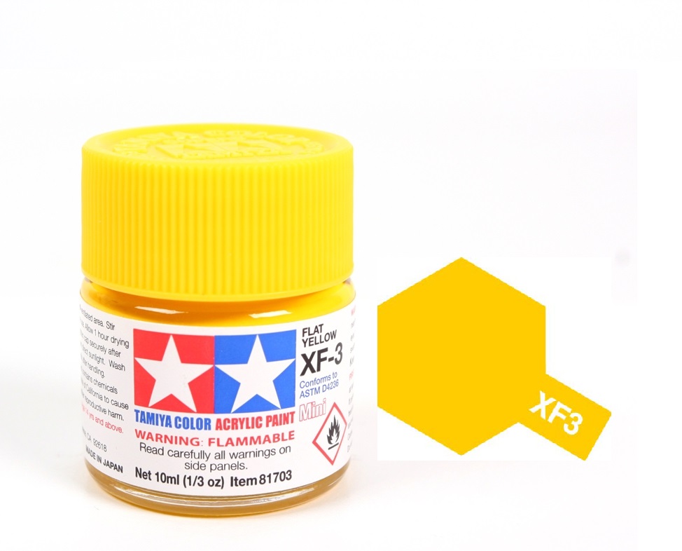 ACRYLIC MINI XF3 FLAT YELLOW SƠN MÔ HÌNH MÀU VÀNG MỜ 10ML TAMIYA 81703