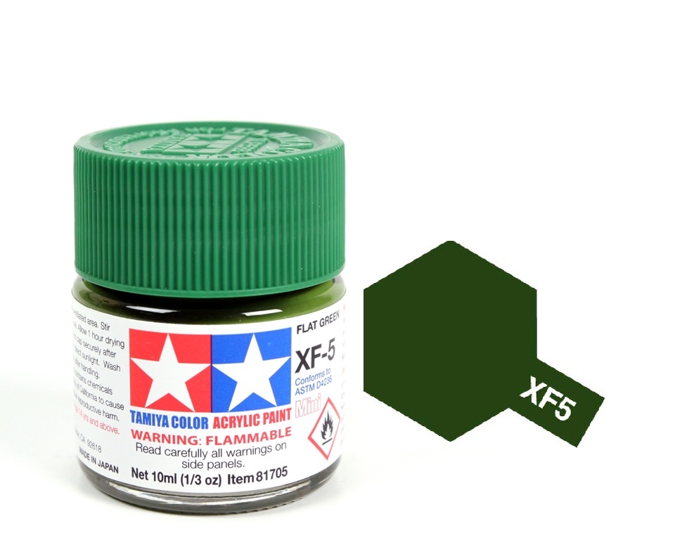 ACRYLIC MINI XF5 FLAT GREEN SƠN MÔ HÌNH MÀU XANH LÁ MỜ 10ML TAMIYA 81705