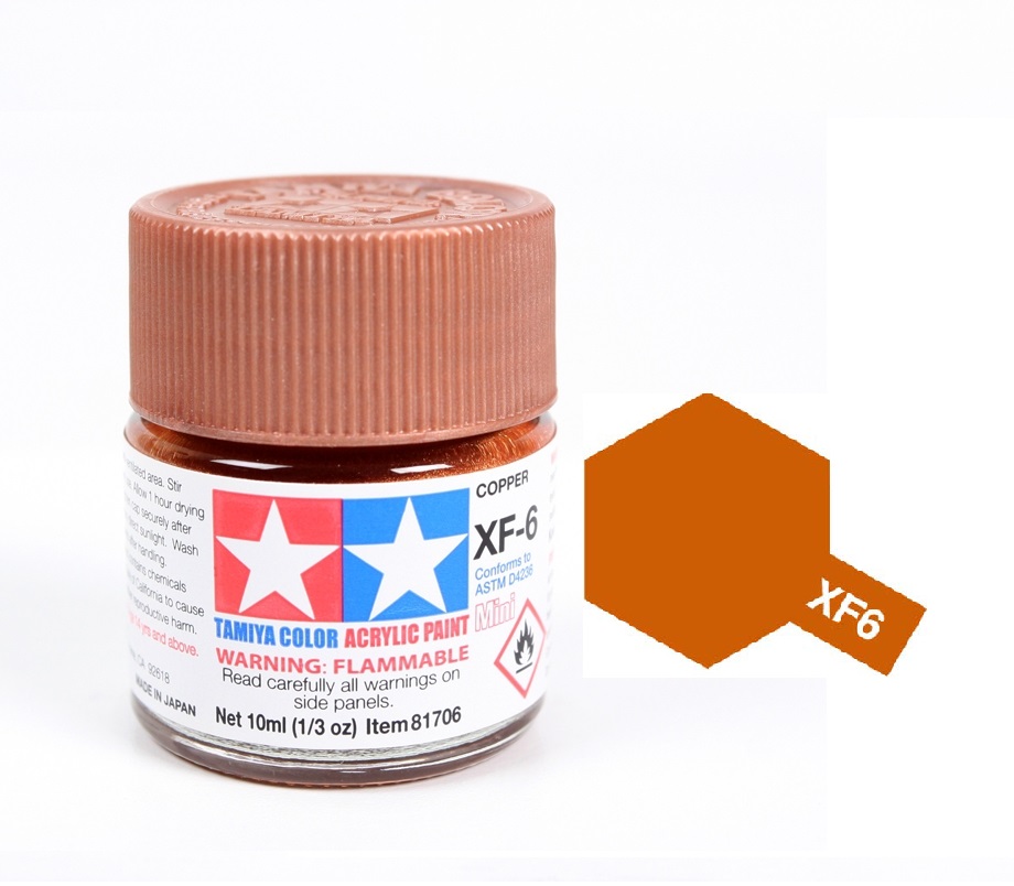 ACRYLIC MINI XF6 COPPER SƠN MÔ HÌNH MÀU ĐỒNG 10ML TAMIYA 81706