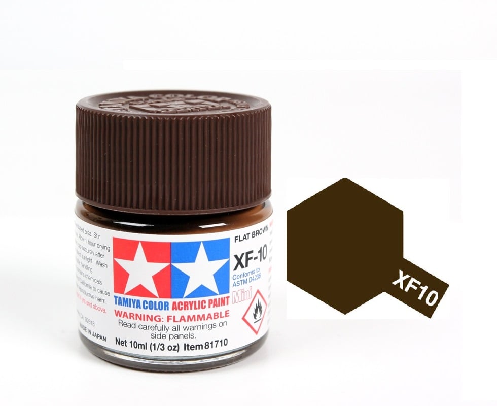 ACRYLIC MINI XF10 FLAT BROWN SƠN MÔ HÌNH MÀU NÂU MỜ 10ML TAMIYA 81710