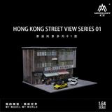  Hộp trưng bày mô phỏng 2 căn chung cư Hong Kong có sân đỗ xe - có đèn kích thước 30x20x20cm tỉ lệ 1:64 MoreArt MO936501 