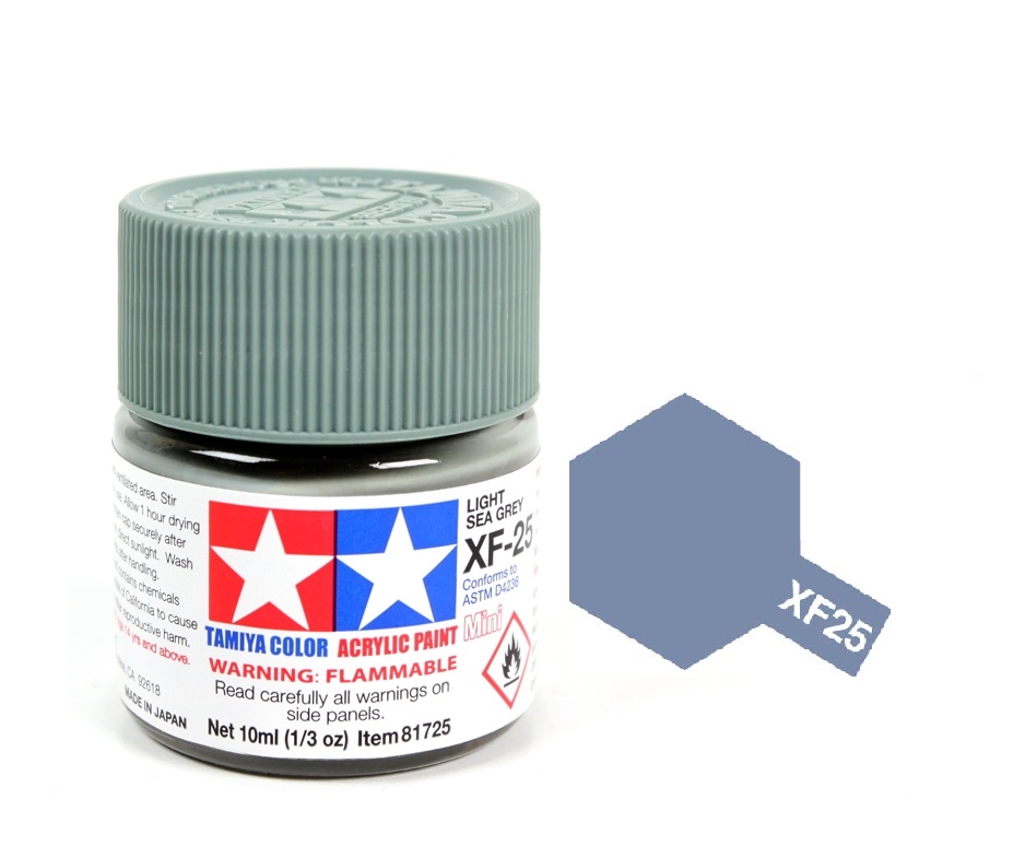 ACRYLIC MINI XF25 LIGHT SEA GREY SƠN MÔ HÌNH MÀU XÁM XANH NHẠT 10ML TAMIYA 81725