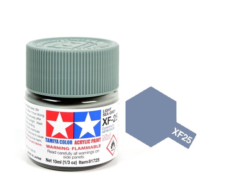  Acrylic mini xf25 light sea grey sơn mô hình màu xám xanh nhạt 10ml Tamiya 81725 