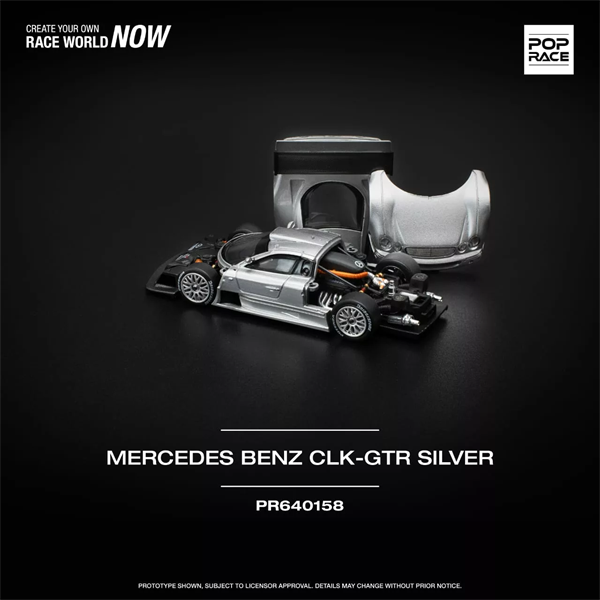  Mô hình xe MERCEDES-BENZ AMG CLK GTR tỉ lệ 1:64 Poprace PR640158 
