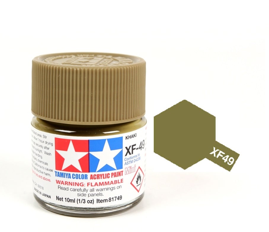 ACRYLIC MINI XF49 KHAKI SƠN MÔ HÌNH MÀU KHAKI 10ML TAMIYA 81749