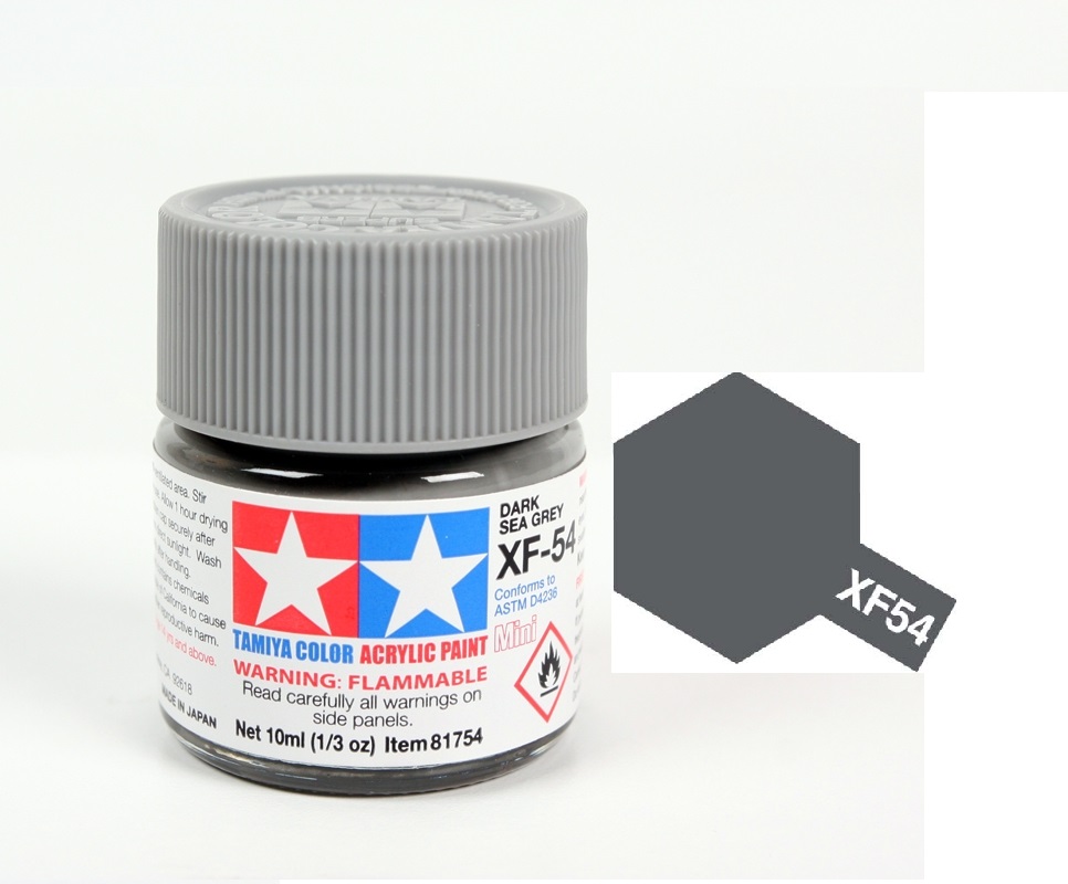 ACRYLIC MINI XF54 DARK SEA GREY SƠN MÔ HÌNH MÀU XÁM XANH ĐẬM 10ML TAMIYA 81754