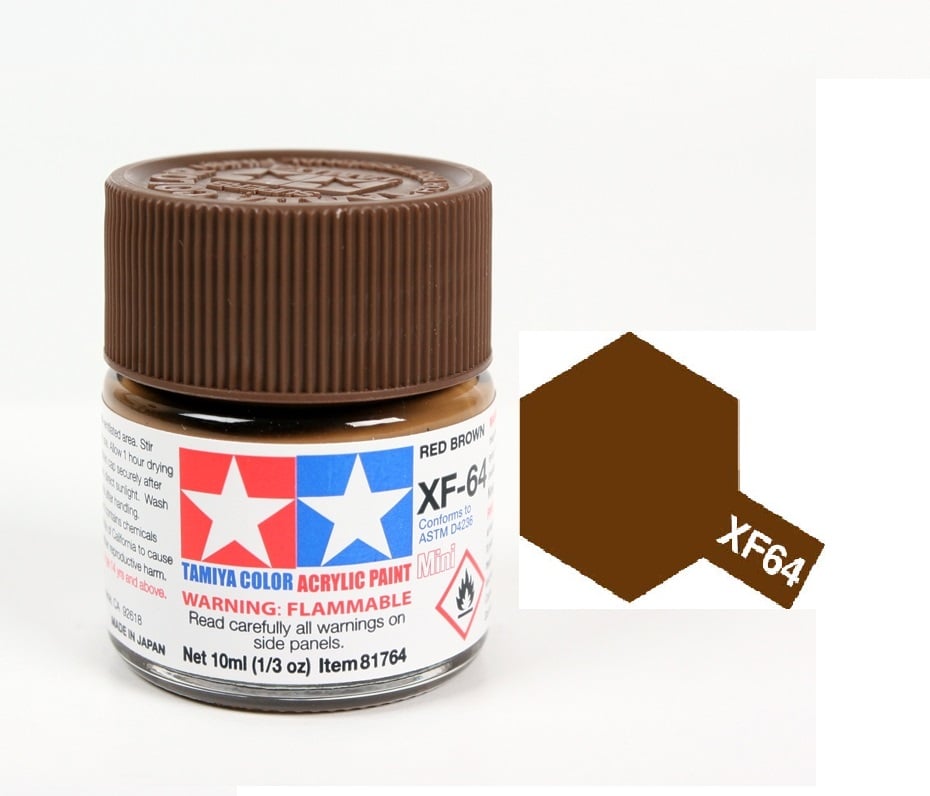 ACRYLIC MINI XF64 RED BROWN SƠN MÔ HÌNH MÀU ĐỎ NÂU10ML TAMIYA 81764