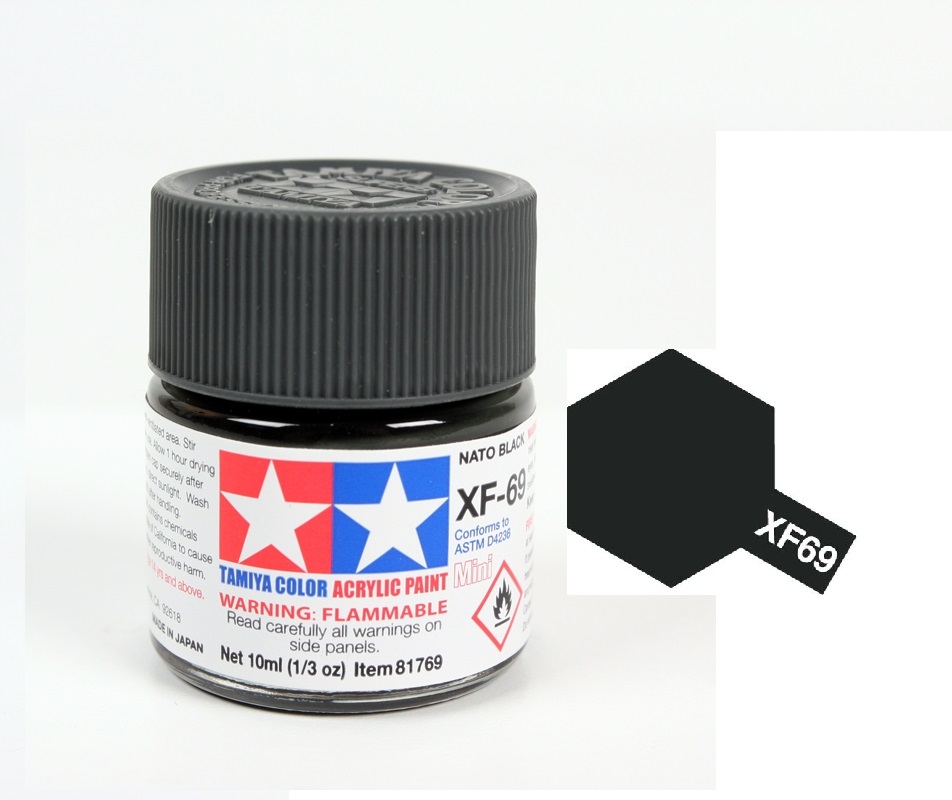 ACRYLIC MINI XF69 NATO BLACK SƠN MÔ HÌNH MÀU ĐEN NATO 10ML TAMIYA 81769