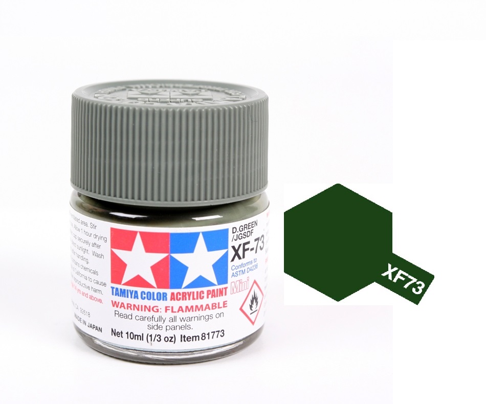 ACRYLIC MINI XF73 DARK GREEN JGSDF SƠN MÔ HÌNH MÀU XANH LÁ ĐẬM 10ML TAMIYA 81773