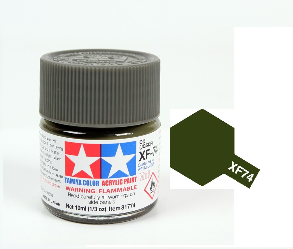 ACRYLIC MINI XF74 OLIVE DRAB SƠN MÔ HÌNH MÀU XANH OLIVE 10ML TAMIYA 81774