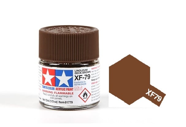 ACRYLIC MINI XF79 LINOLEUM DECK BROWN SƠN MÔ HÌNH MÀU NÂU 10ML TAMIYA 81779