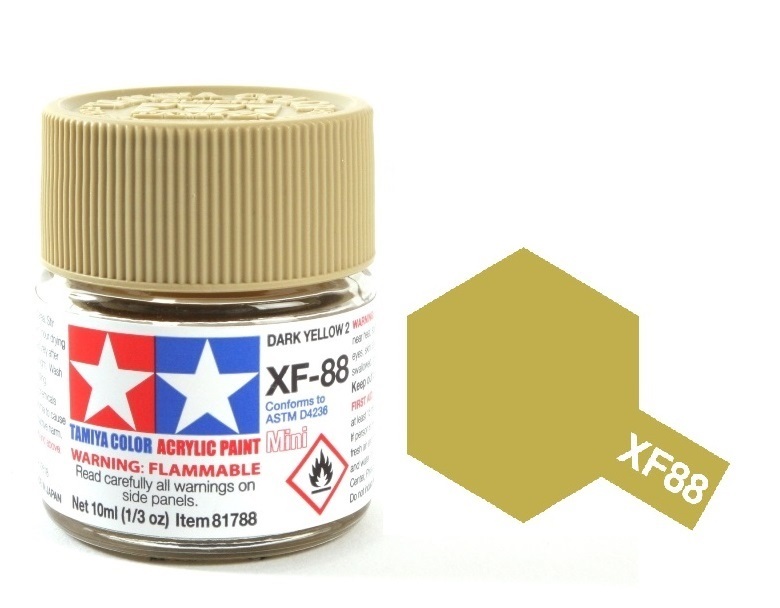 ACRYLIC MINI XF88 DARK YELLOW 2 SƠN MÔ HÌNH MÀU VÀNG ĐẬM 2 10ML TAMIYA 81788