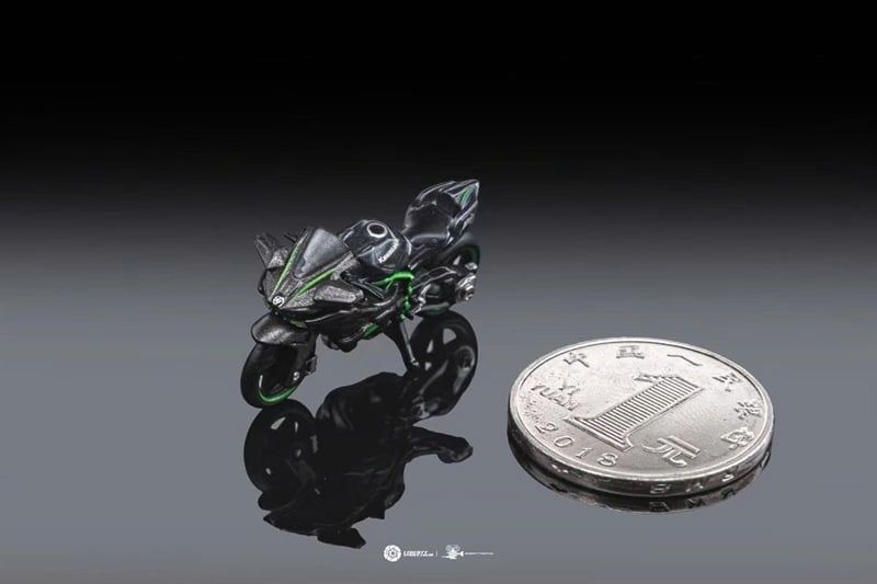  Mô hình xe Mô tô Kawasaki H2R tỉ lệ 1:64 Alloy Model OT64460 
