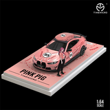  Mô hình xe BMW M4 Gulf, Pink Pig box camping tỉ lệ 1:64 Time micro 