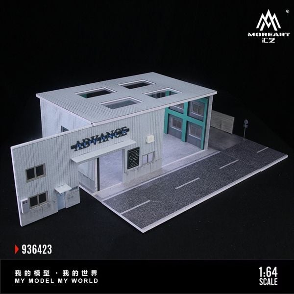  Hộp trưng bày mô phỏng nhà kho sửa chữa Yokohama Repair - có đèn tỉ lệ 1:64 MoreArt MO936423 
