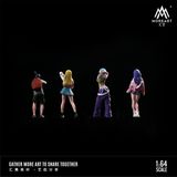  Mô hình nhân vật set 4 figure chụp ảnh - tạo dáng street photo beauty set tỉ lệ 1:64 MoreArt MO223011 