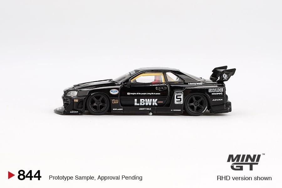  Mô hình xe Nissan LB-ER34 Super Silhouette SKYLINE Black tỉ lệ 1:64 MiniGT MGT00844-CH 