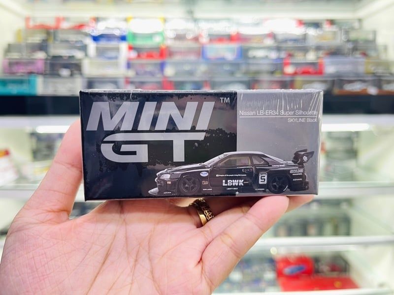  Mô hình xe Nissan LB-ER34 Super Silhouette SKYLINE Black tỉ lệ 1:64 MiniGT MGT00844-CH 