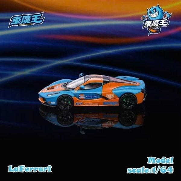  Mô hình xe Ferrari LaFerrari (F150) Gulf tỉ lệ 1:64 Demon King 