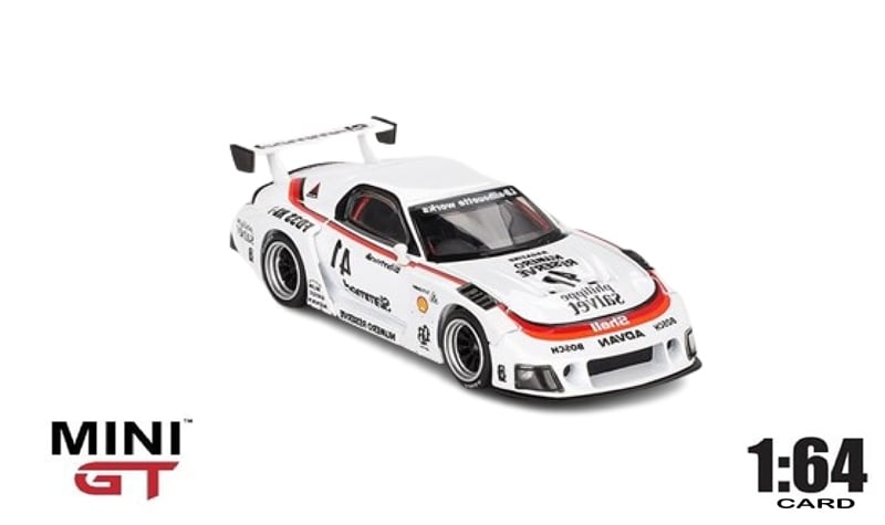  Mô hình xe MAZDA RX-7 LB-Super Silhouette #41 Numero Reserve bản card tỉ lệ 1:64 MiniGT x Mijio MGT00773-MJ 