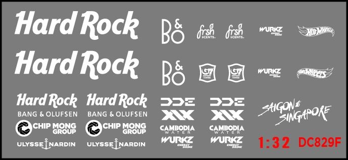  Decal UV Gumball 3000 cho mô hình ô tô tỉ lệ 1:32 dán tất cả nền màu Autono1 DC829 