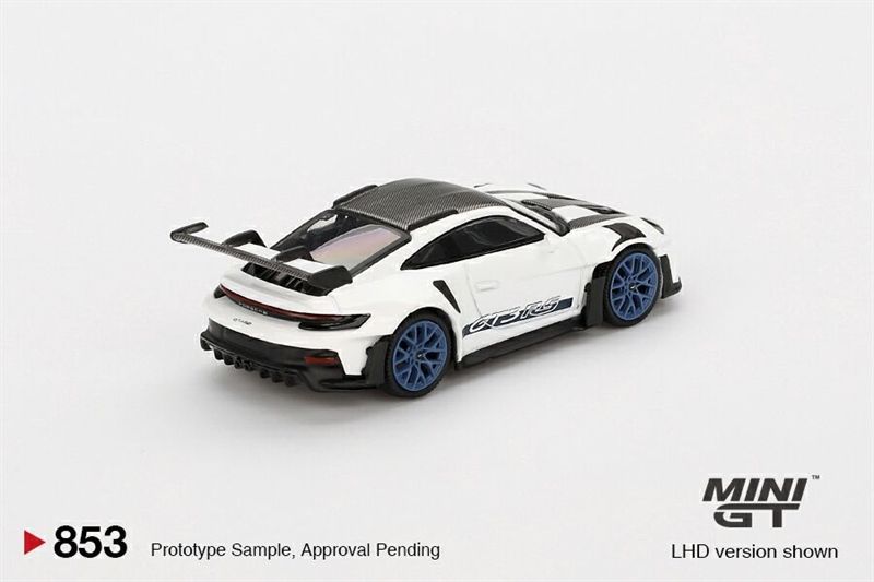  Mô hình xe Porsche 911 (992) GT3 RS Weissach Package White with Indigo Blue tỉ lệ 1:64 MiniGT MGT00853-CH 