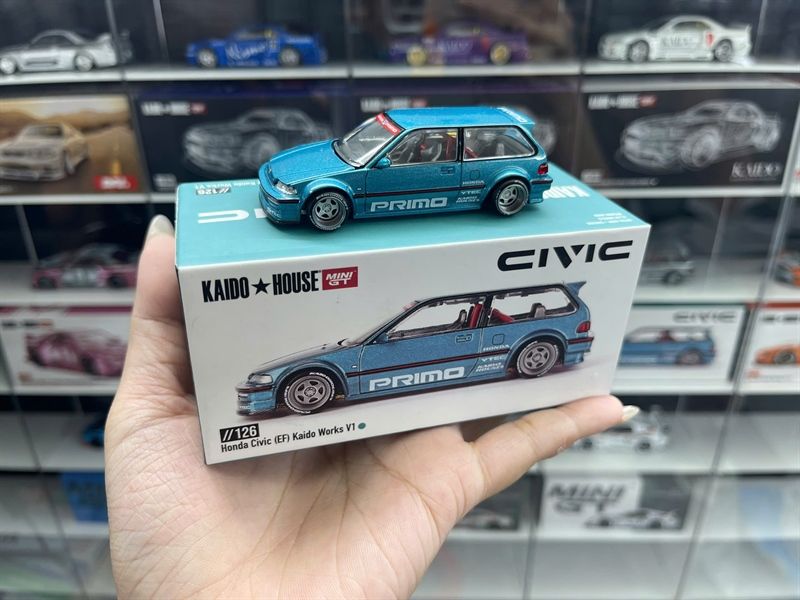  Mô hình xe Honda Civic (EF) KAIDO WORKS V1 Loose tỉ lệ 1:64 Kaido House KHMG126 
