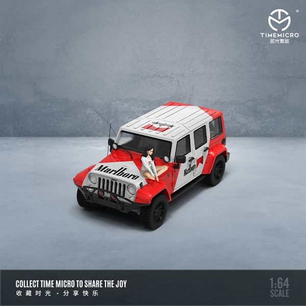  Mô hình xe Jeep Rubicon custom Marlboro tỉ lệ 1:64 Time micro TM643017 