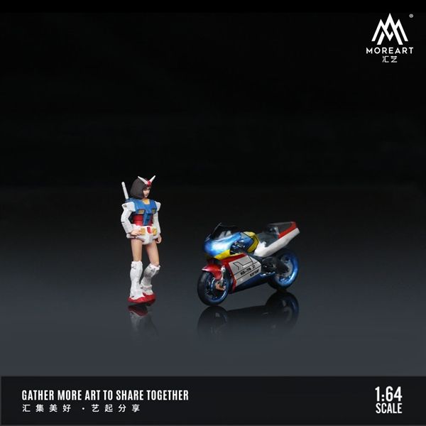  Mô hình set Honda Mech Girl Motorcycle Doll Set tỉ lệ 1:64 MoreArt MO222109 