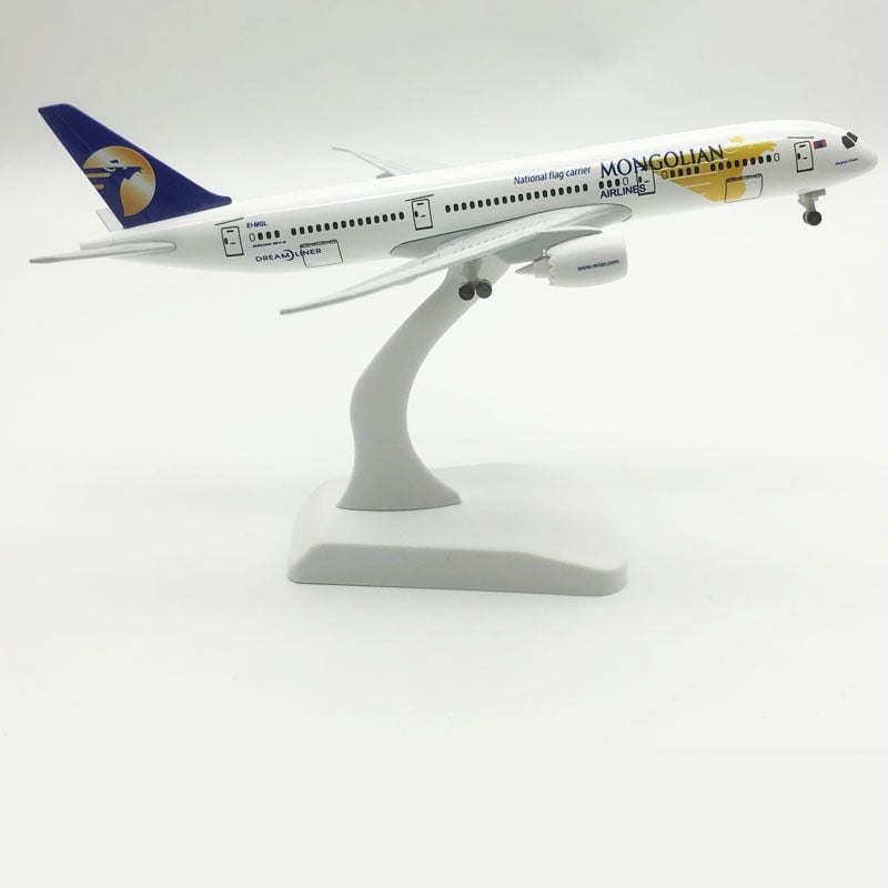  Mô hình máy bay Mông cổ MIAT Mongolian Airlines Boeing B787 có bánh xe 20cm MB20115 