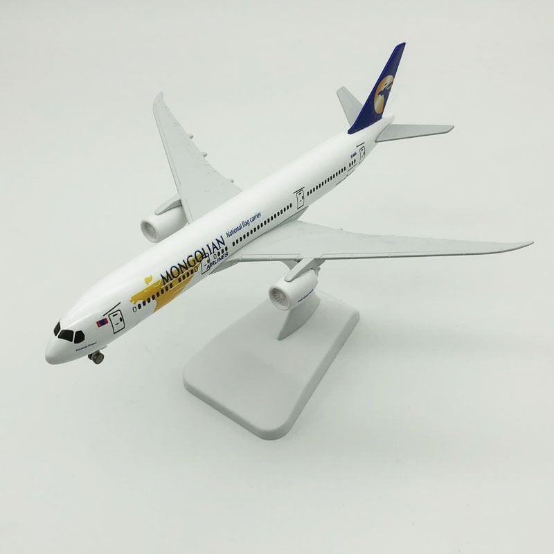  Mô hình máy bay Mông cổ MIAT Mongolian Airlines Boeing B787 có bánh xe 20cm MB20115 