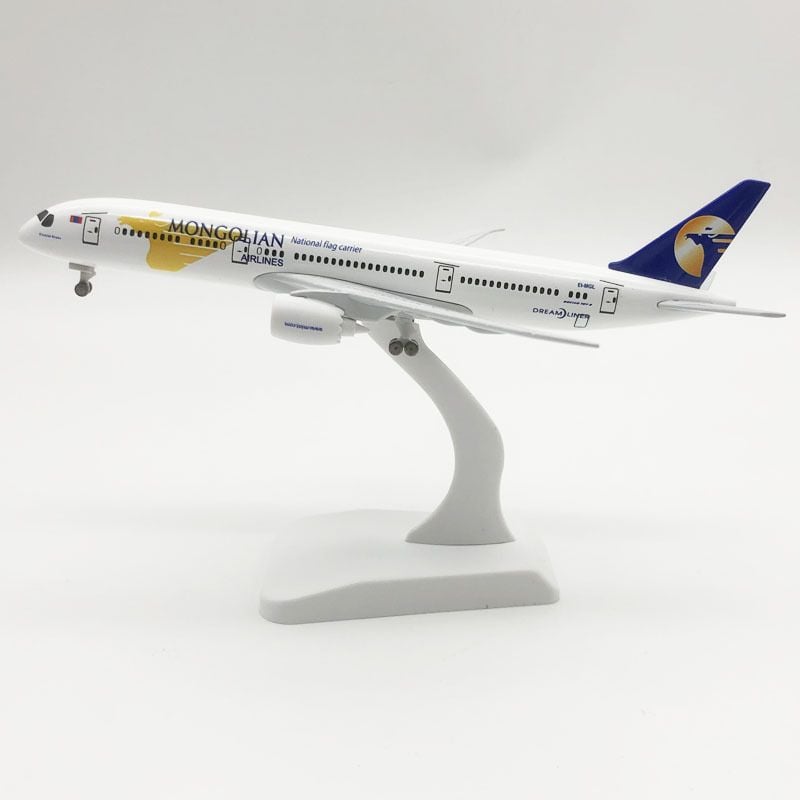  Mô hình máy bay Mông cổ MIAT Mongolian Airlines Boeing B787 có bánh xe 20cm MB20115 