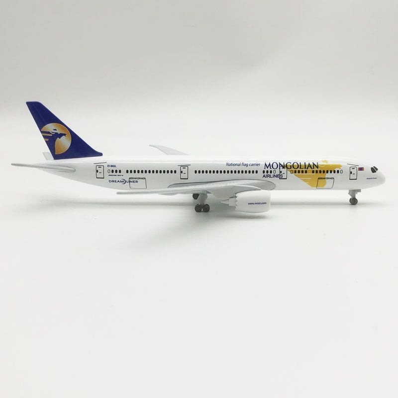  Mô hình máy bay Mông cổ MIAT Mongolian Airlines Boeing B787 có bánh xe 20cm MB20115 