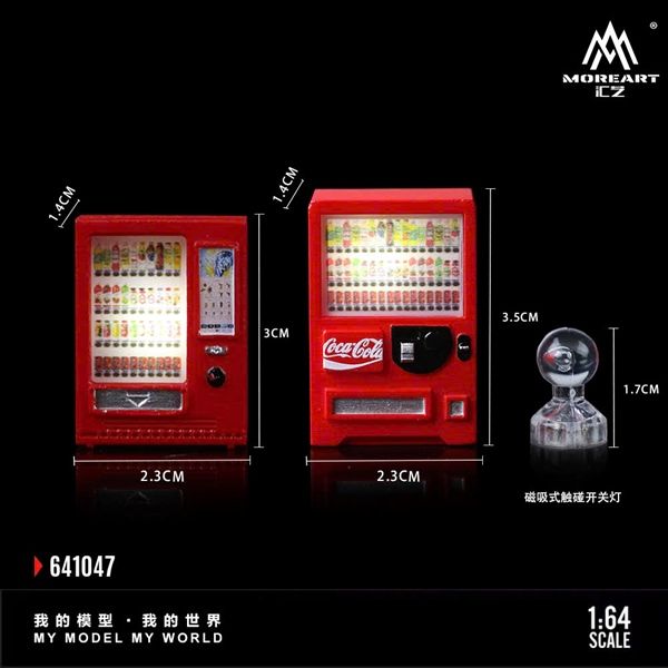  Mô hình trưng bày máy bán nước tự động Coca Cola Set có đèn tỉ lệ 1:64 MoreArt MO641047 