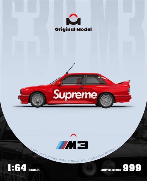  Mô hình xe BMW E30 Supreme Open Lid Edition 999pcs tỉ lệ 1:64 Original Model OM647801 