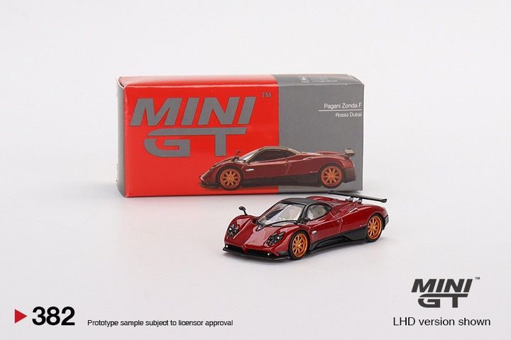  Mô hình xe Pagani Zonda F Rosso Dubai tỉ lệ 1:64 Left handle LHD MiniGT MGT00382-L 