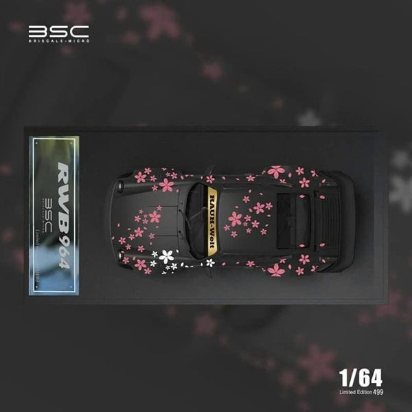  Mô hình xe RWB 964 Black Sakura tỉ lệ 1:64 BSC Models BSC640867 