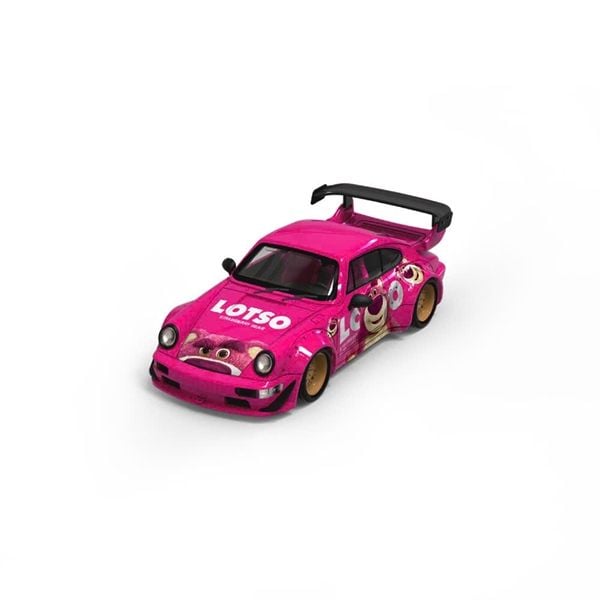  Mô hình xe Porsche 964 Strawberry Bear Series Coating Simulation Alloy Car Model tỉ lệ 1:64 Cool car CC640878 