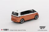  Mô hình xe Volkswagen ID.Buzz Candy White / Energetic Orange bản card tỉ lệ 1:64 MiniGT MGT01061 HAVE CHASE 
