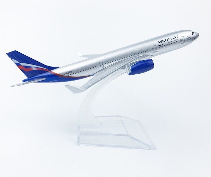  Mô hình máy bay Aeroflot VP-Bly Airbus A330 16cm MB16115 