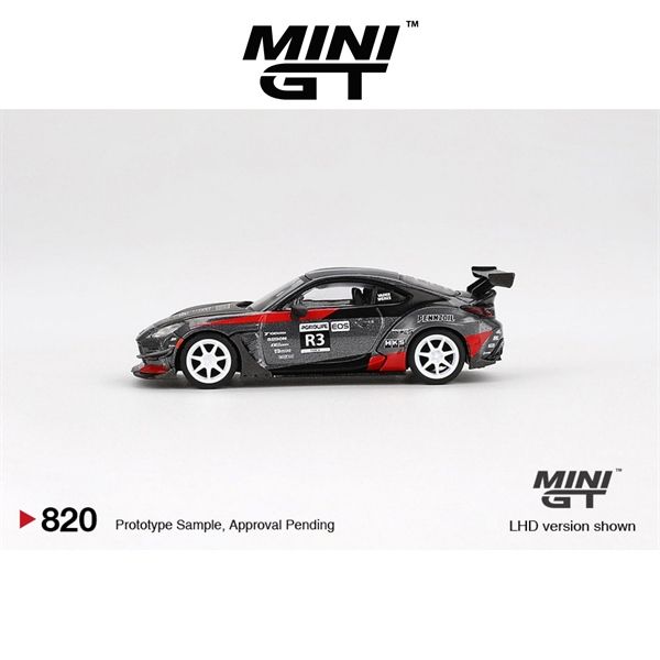  Mô hình xe Toyota GR86 Larry Chen's HKS Turbocharged GR86 LHD tỉ lệ 1:64 bản card MINIGT MGT00820-BL 