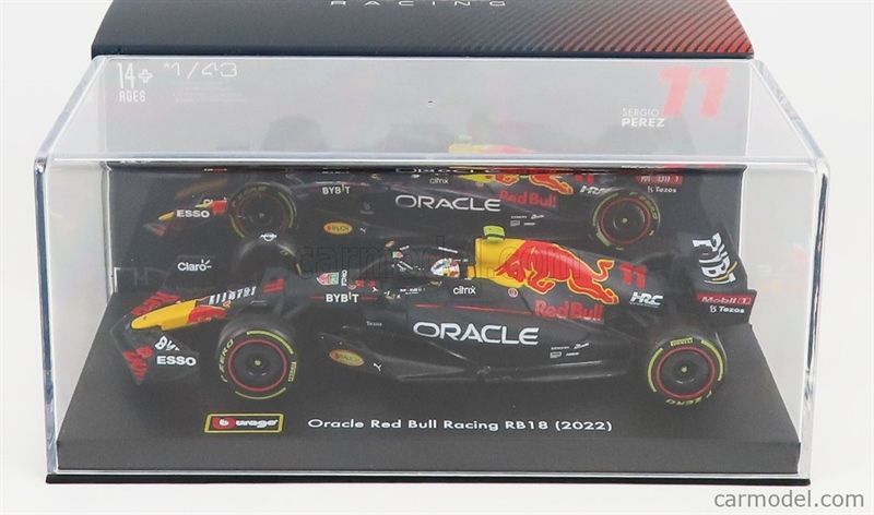  Mô hình xe đua F1 Formula Honda Red bull RB18 2022 hộp mica có figure tỉ lệ 1:43 Bburago OT326 