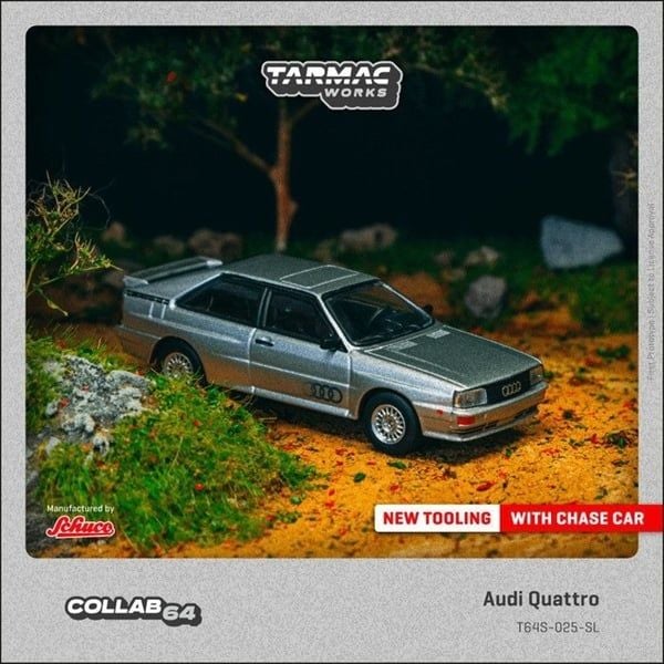  Mô hình xe Audi Quattro Silver tỉ lệ 1:64 Tarmax Works T64S-025-SL 