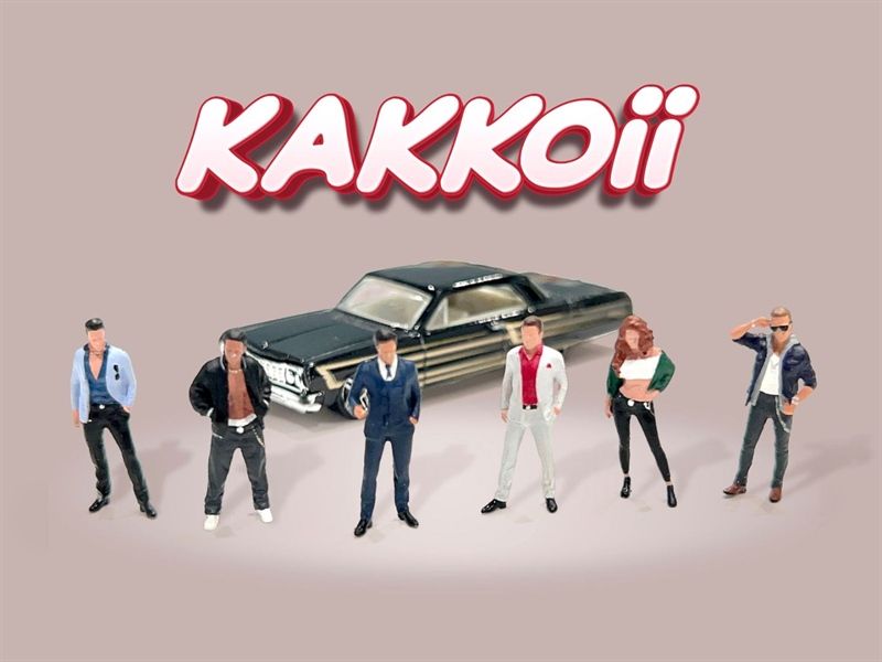  Set mô hình 6 nhân vật Kakkoii tỉ lệ 1:64 American Diorama - Mijo AD-2425MJ 