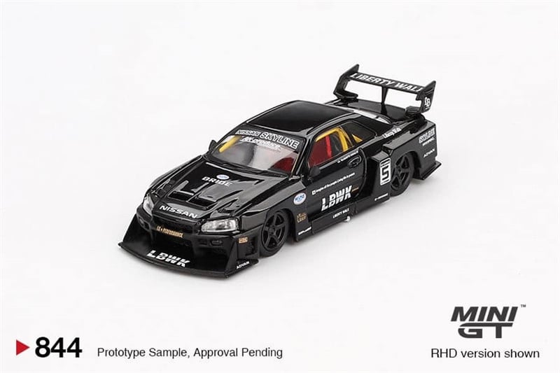  Mô hình xe Nissan LB-ER34 Super Silhouette SKYLINE Black tỉ lệ 1:64 MiniGT MGT00844-CH 