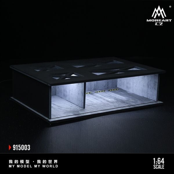  Hộp trưng bày mica mô phỏng Underground parking garage lighting version assembly scene 03 tỉ lệ 1:64 More Art MO915003 